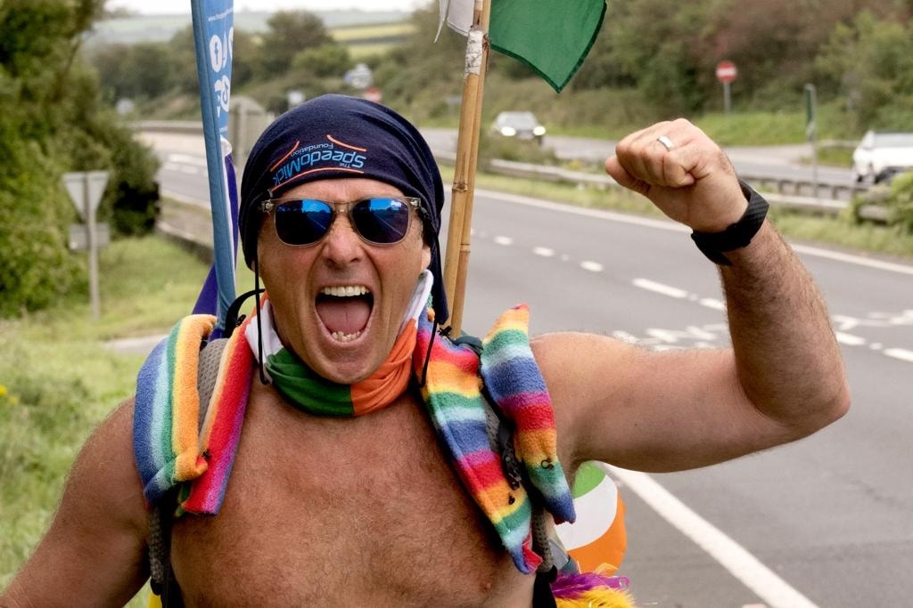 Speedo Mick on his last trek, raising more than £200k