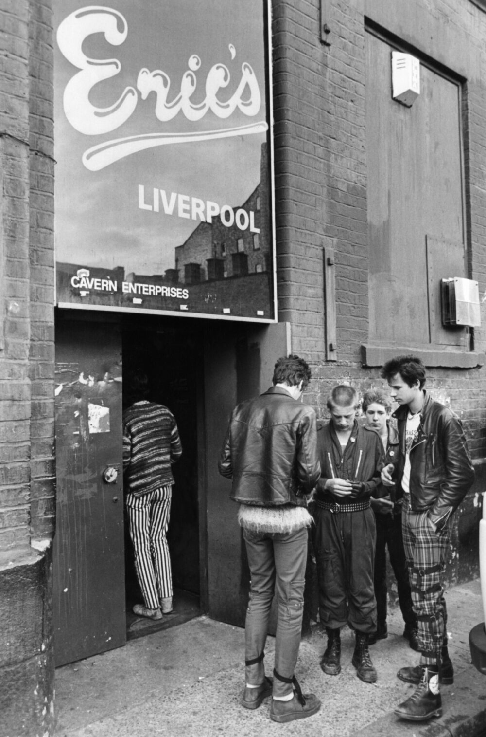 Punks outside Eric's night club on Matthew Street, Liverpool, Merseyside. 31st October 1979 - Dirty Stop Out’s Guide to 1970s Liverpool
