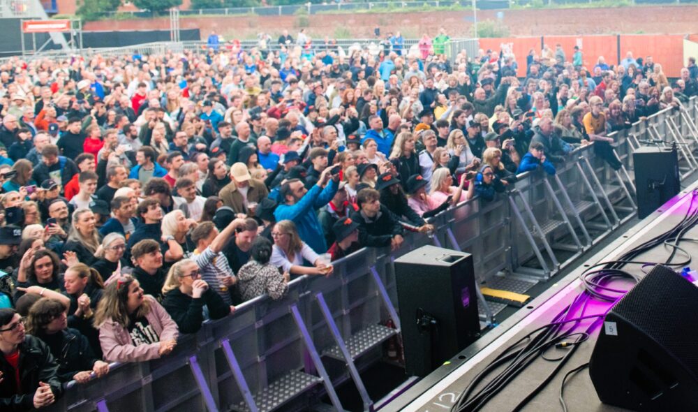 The happy, international crowd at the 2024 Salt and Tar Music Weekender. Image: Sefton Council