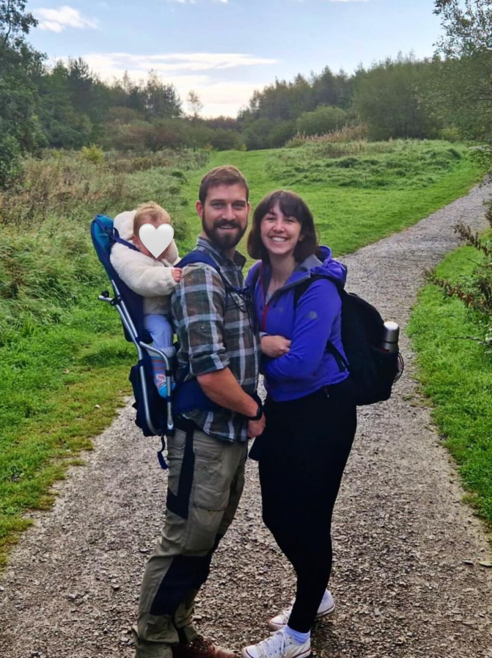 Sophie and Barry Green on a walk with daughter, Rosanna