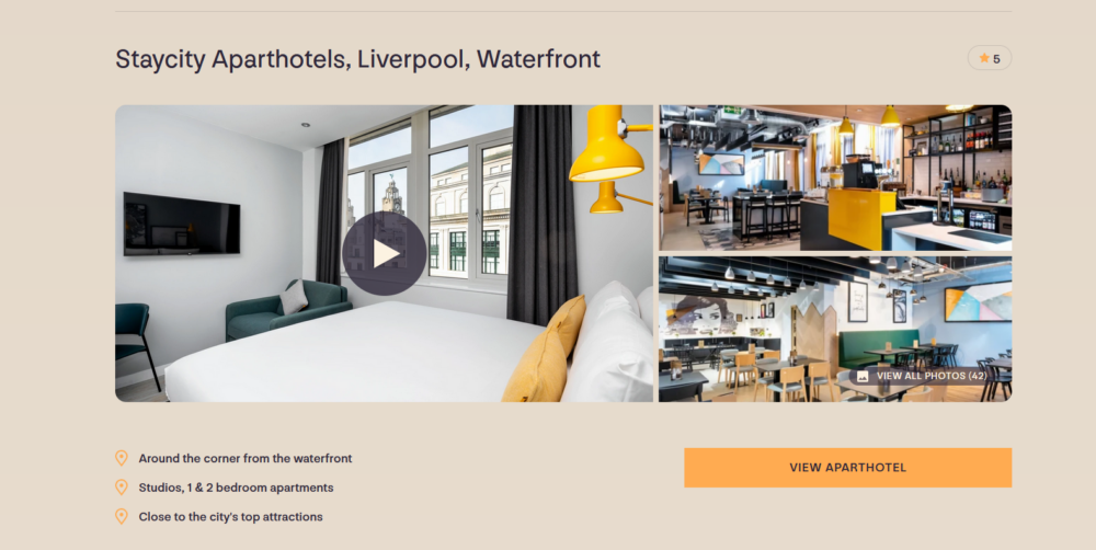 Staycity Aparthotels websote