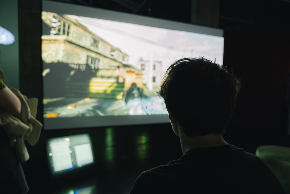 Art Plays Games (2024). Installation view at FACT Liverpool. Photography by Kieran Irvine