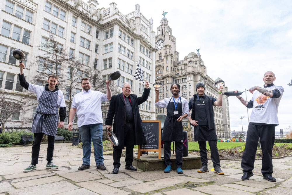 Pancake Race. Credit: Liverpool BID Company / Adam Kendrick