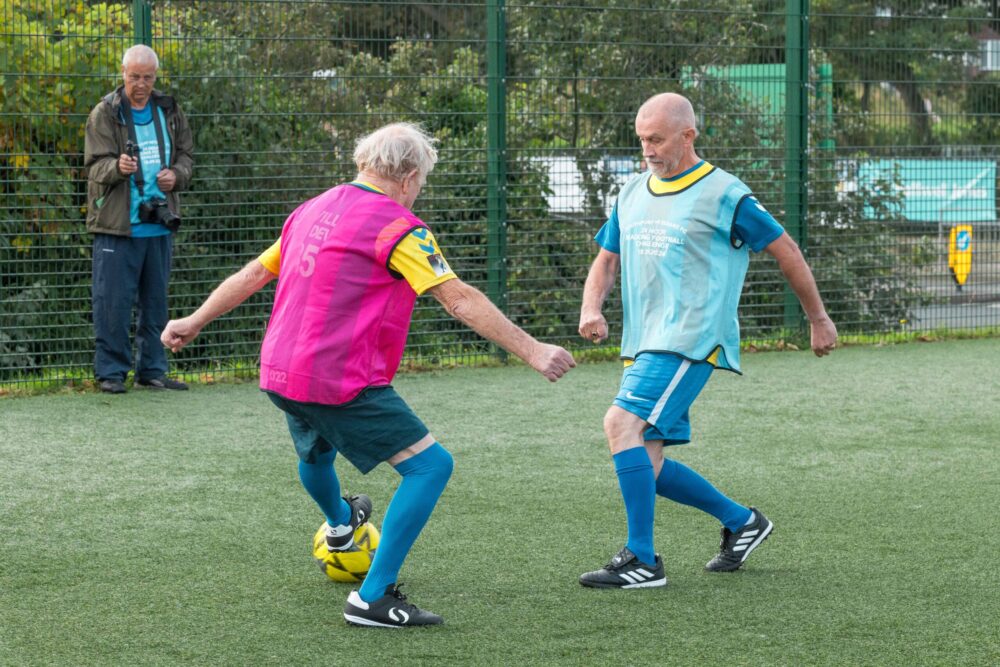 Southport Veterans FC staged a 24 hour walking football challenge to raise money for the three primary schools attended by the three young girls who were killed at The Hart Space in Southport on 29th July 2024. Photo by Zack Downey of ZED Photography for Stand Up For Southport