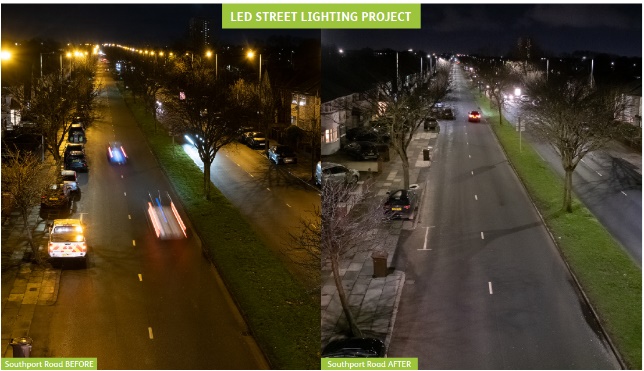 LED Street Lighting Project. Credit: Sefton Council