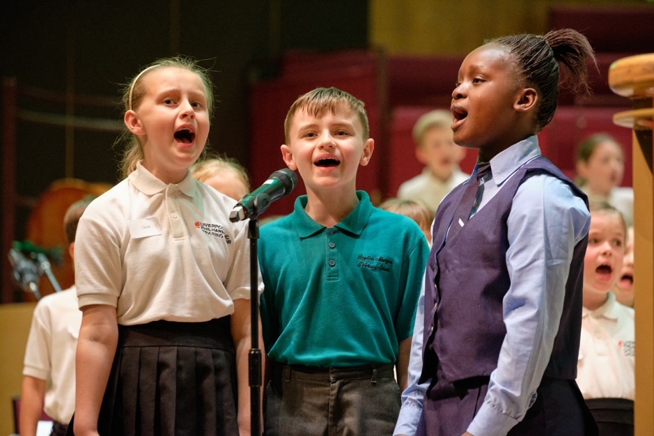 Young people taking part in the Royal Liverpool Philharmonic Orchestra’s In Harmony project. Credit: Liverpool City Council