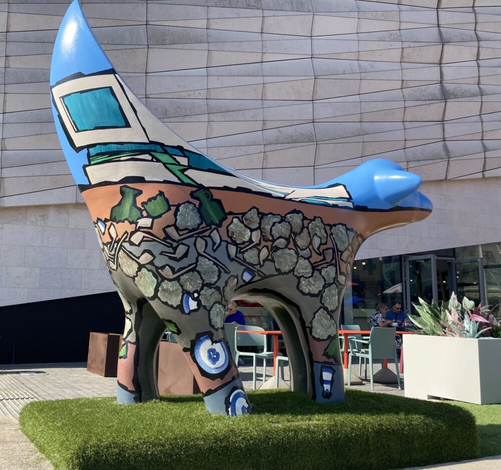 Archeology Superlambanana outside Museum of Liverpool