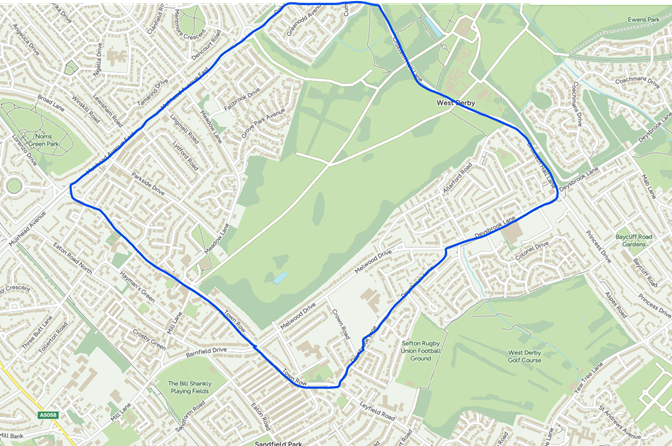 West Derby dispersal zone. Credit: Merseyside Police