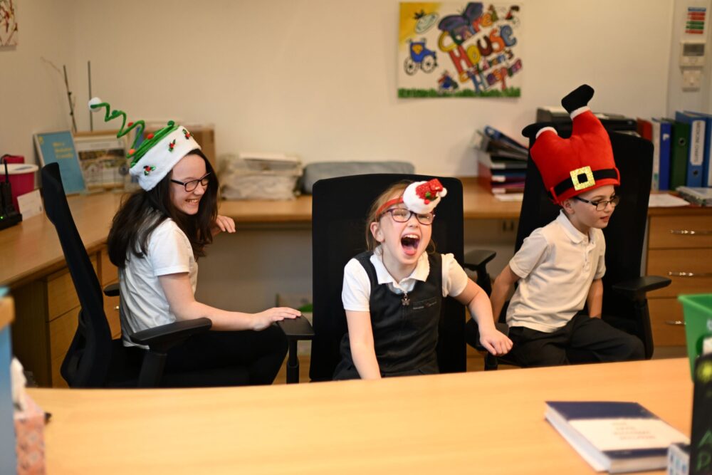 Claire House Christmas Hat Day