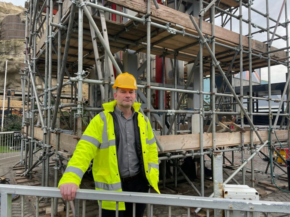 Director of engineering, Karl Murphy, at the site of the reimagining