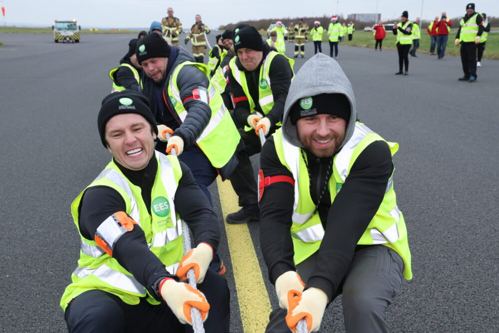 Charity Plane Pull Liverpool John Lennon Airport