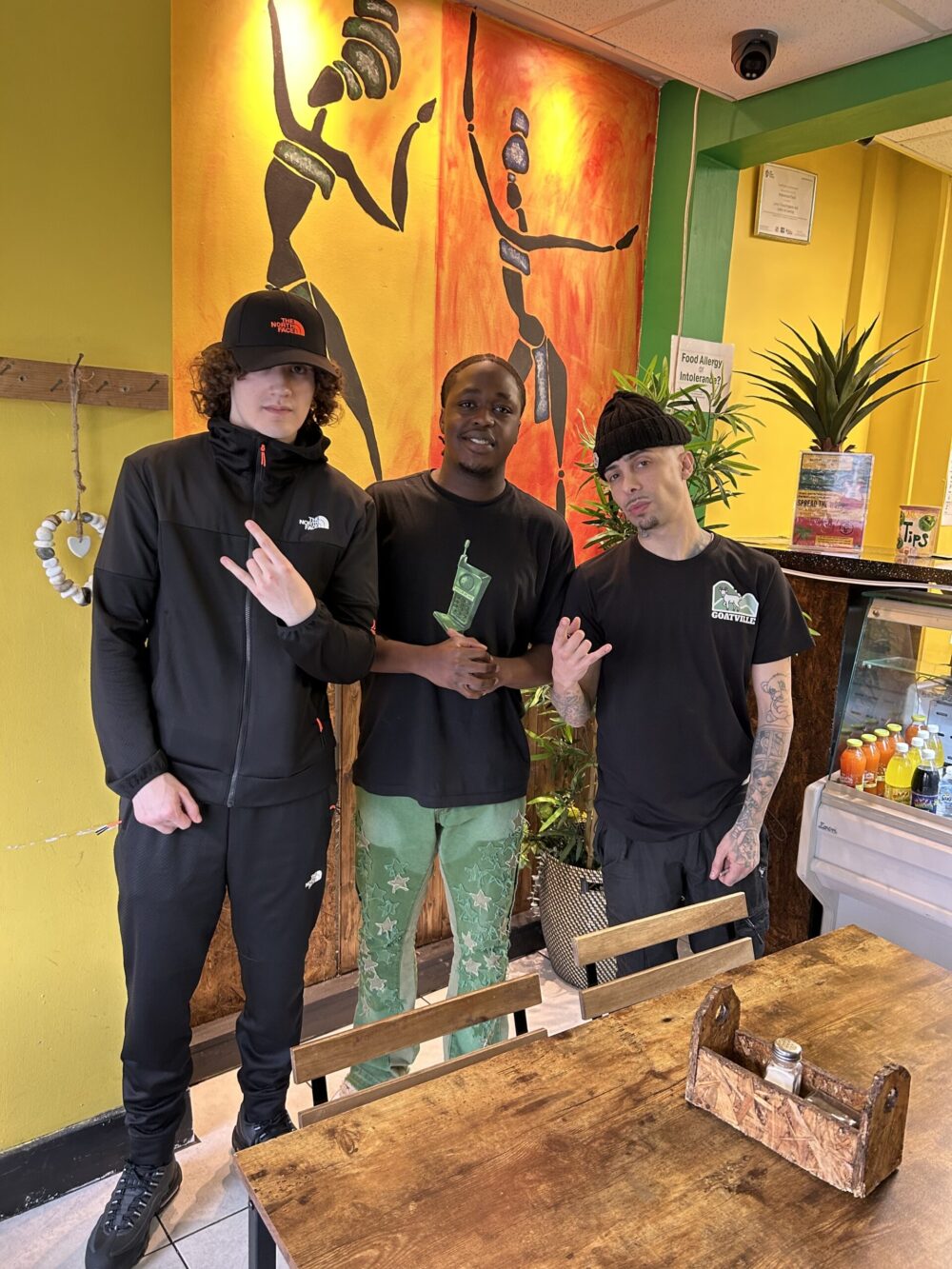 N-Dubz star Dappy visited Pixi's Warrington with Liverpool rapper Mazza L20 in summer 2024. Credit: Pixi’s Caribbean Flavas