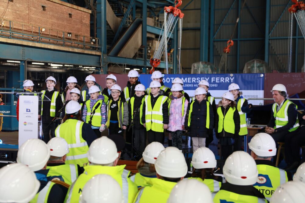 Rock Ferry Primary School Choir. Image: Cammell Laird