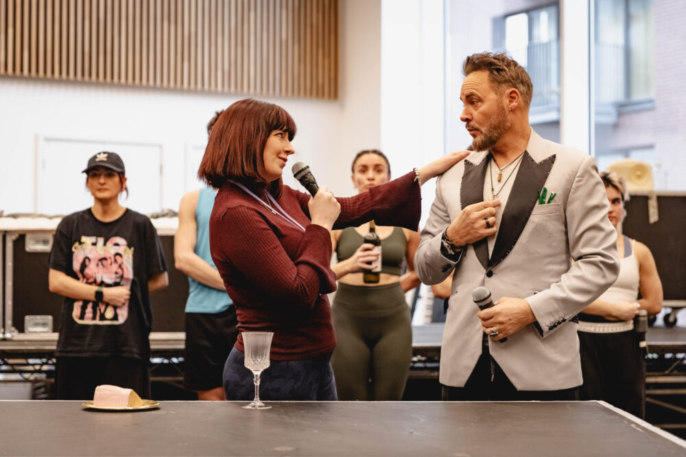 Sharon Sexton & Rob Fowler in rehearsals for BAT OUT OF HELL, credit Mark Senior