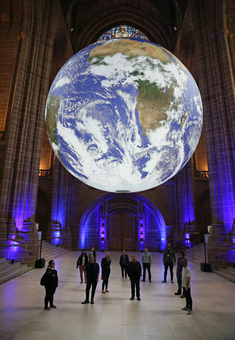 Earth viewed at Liverpool Cathedral. ©GarethJones.