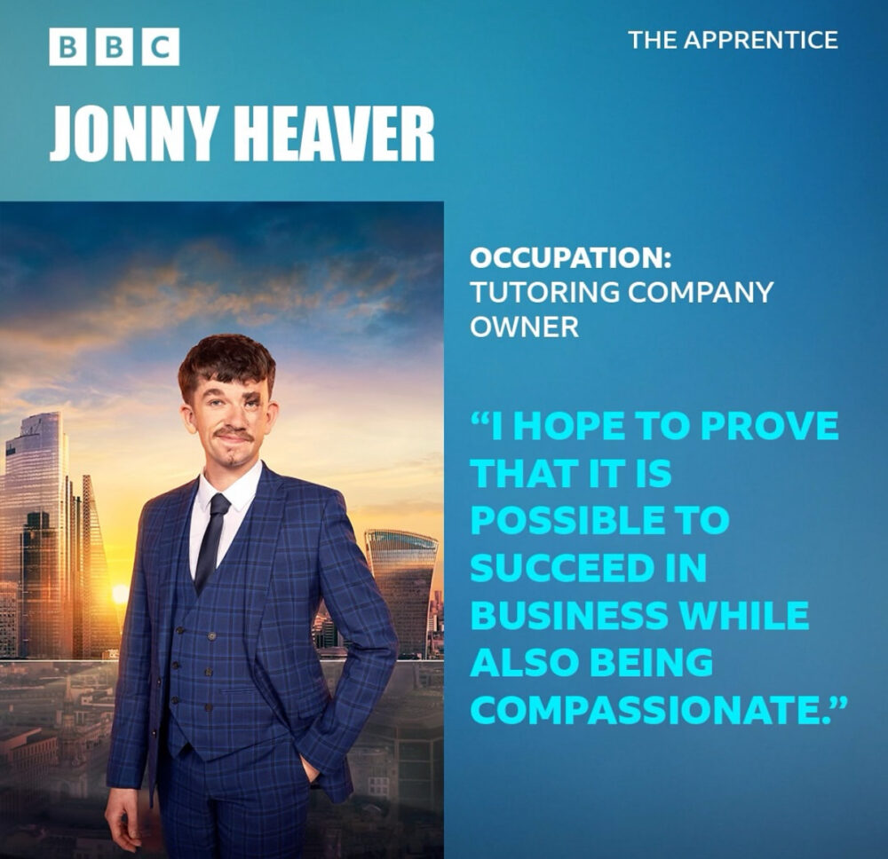 Jonny Heaver. Credit: BBC / The Apprentice