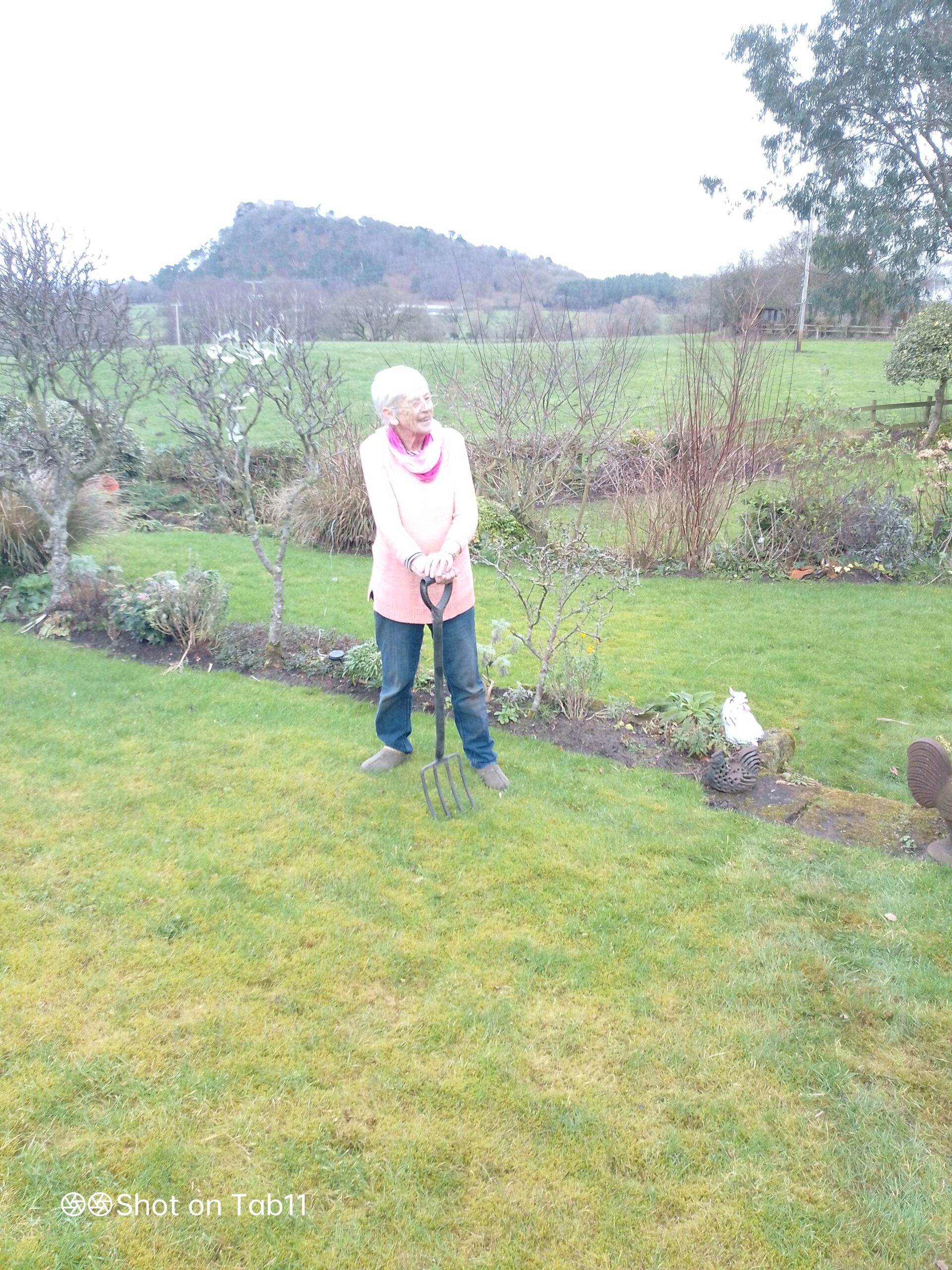 Mary in her garden