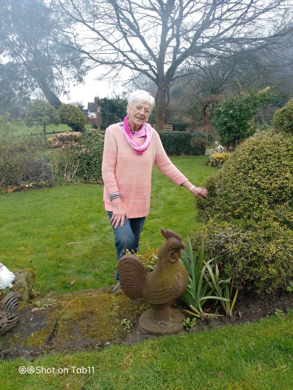 Mary in her garden