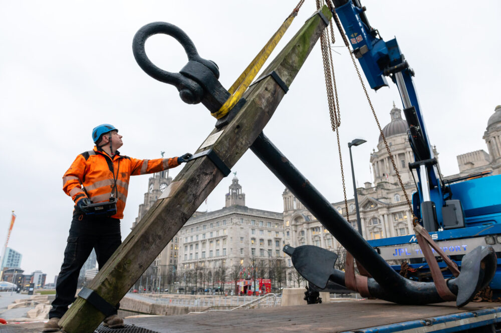 NML Maritime Museum Anchor Move. Credit: Pete Carr