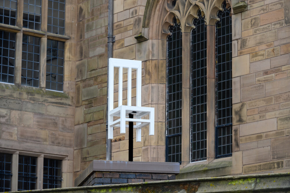 Liverpool Art Plinth - White Chair. Image: Liverpool BID Company