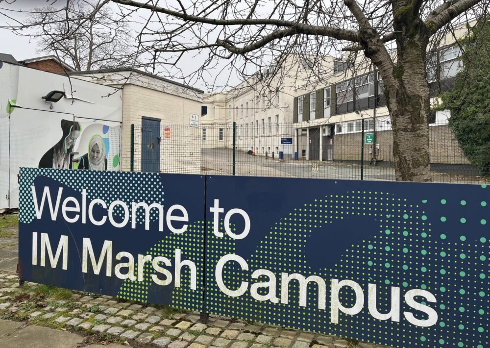 The entrance to the former I.M Marsh campus on Barkhill Road