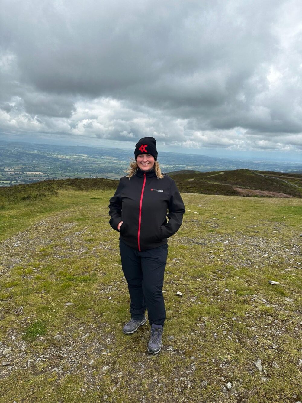 Zoe Donoghue at the top of Moel Famau