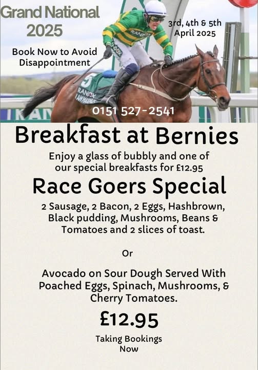 Breakfast at Bernies - Grand National Special