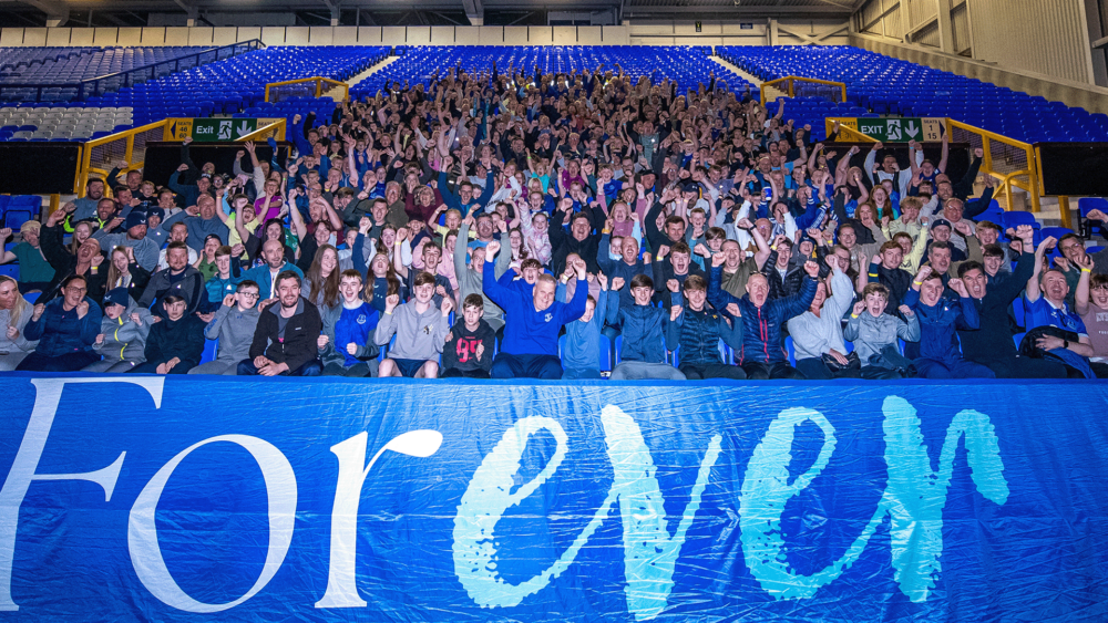 Young Evertonians raise over £40,000 in junior sleepout at Goodison Park