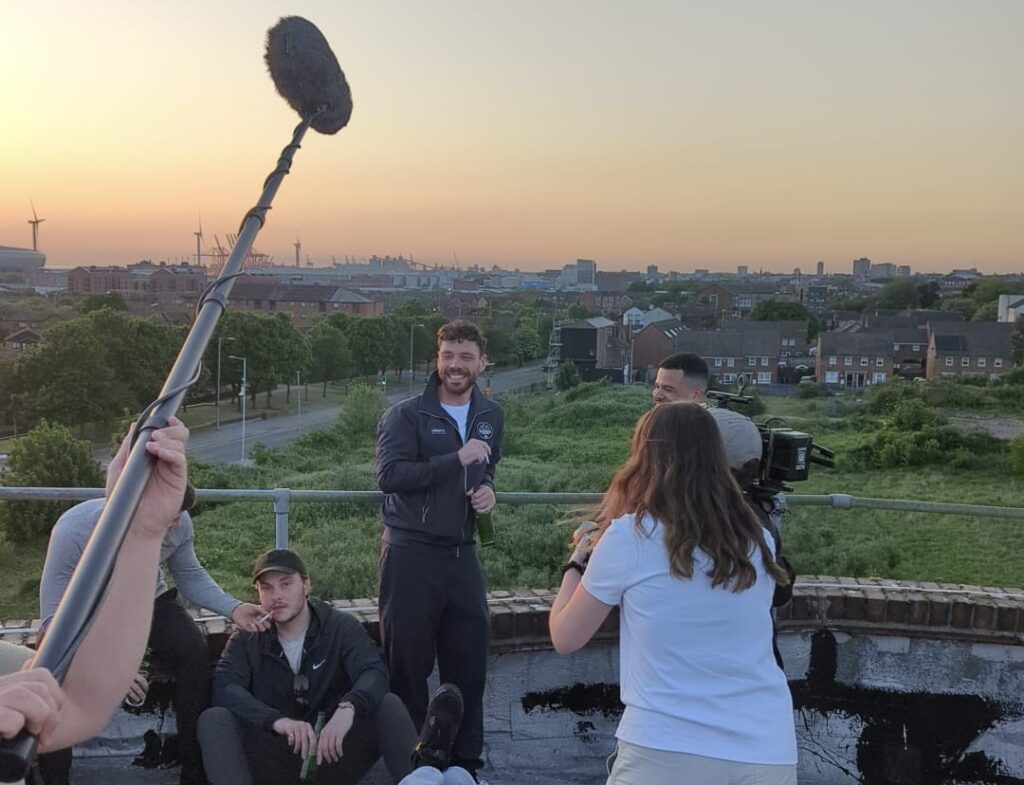 Jamie Webster films new video with James Nelson-Joyce