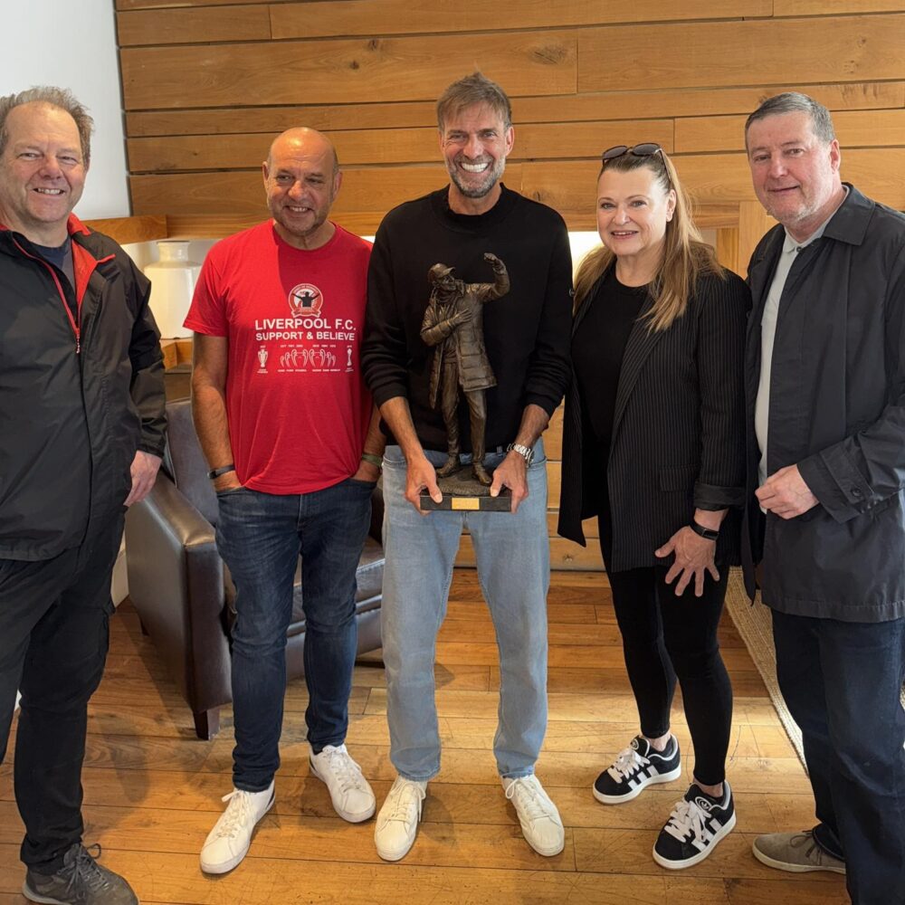 Jürgen Klopp honoured with statue celebrating his pride and passion for Liverpool FC