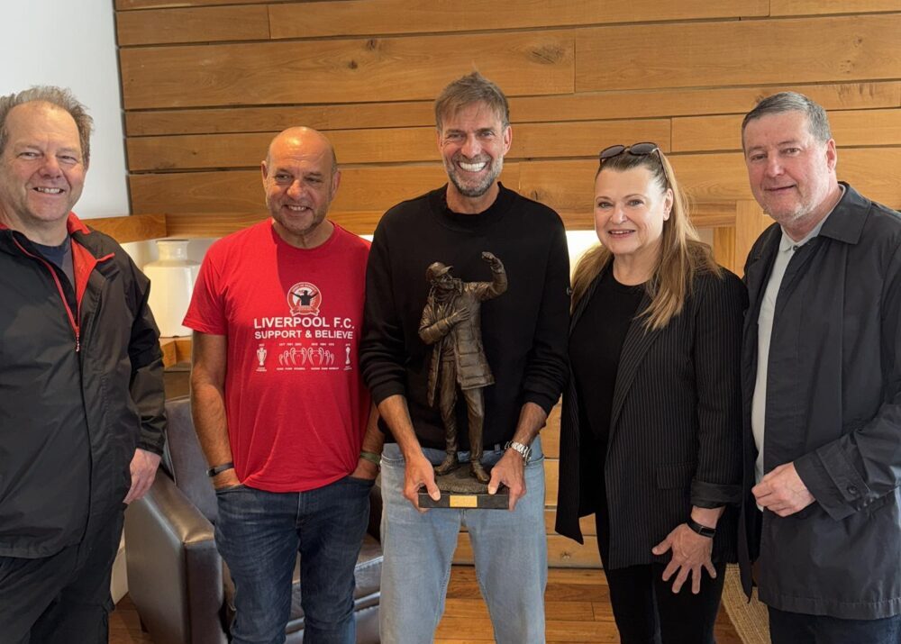 Jürgen Klopp honoured with statue celebrating his pride and passion for Liverpool FC