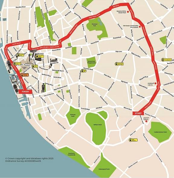 Liverpool FC Parade Route 2025