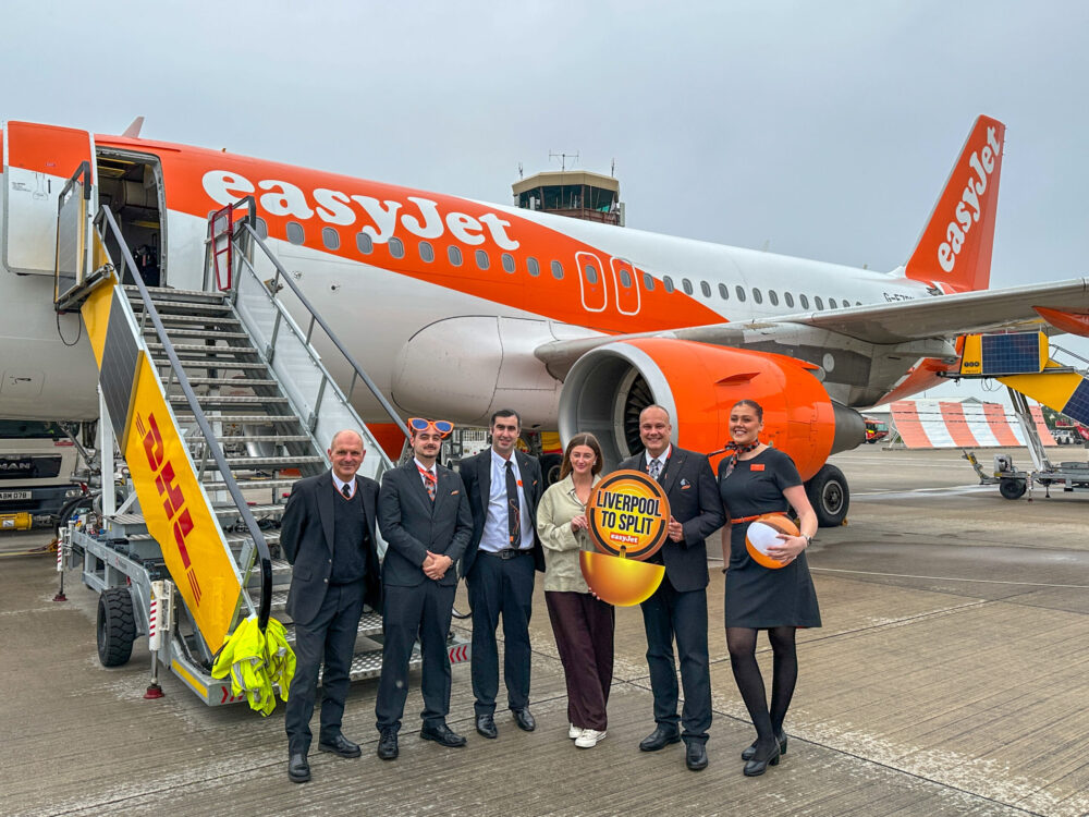 easyJet celebrates first flight from Liverpool John Lennon Airport to Split, Croatia
