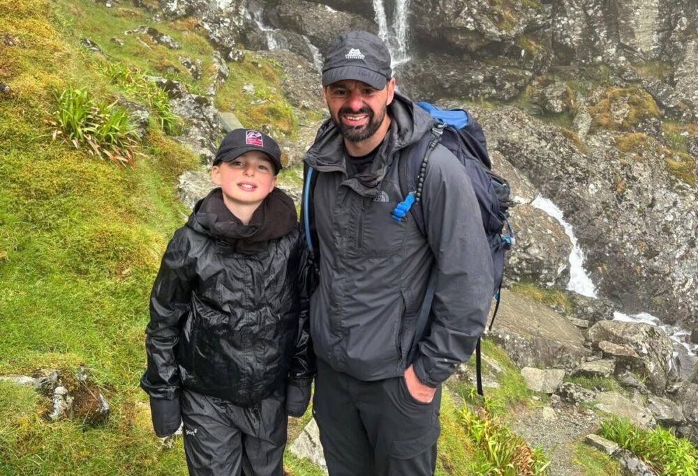Blind Liverpool army veteran is taking on huge Five Peaks climb with his nine-year-old son