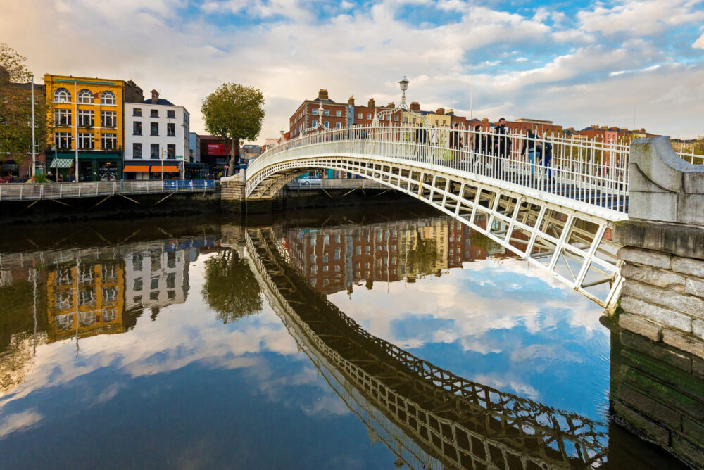 Ha'penny Bridge, River Liffey, Dublin, Ireland - LJLA