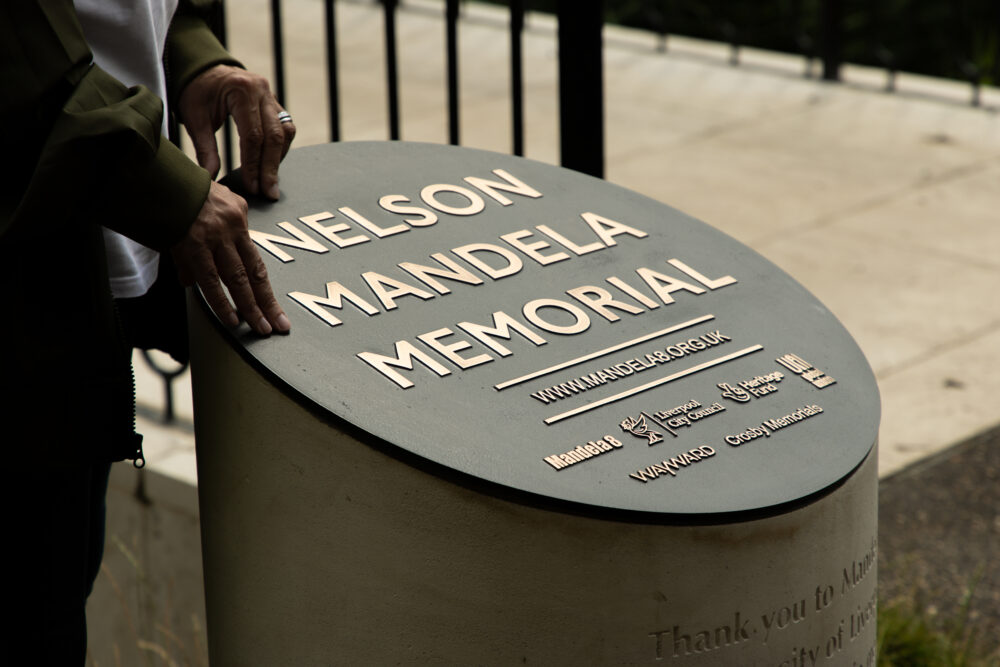 Vandalised stone given new home at Mandela Memorial Garden turns act of hate into one of love