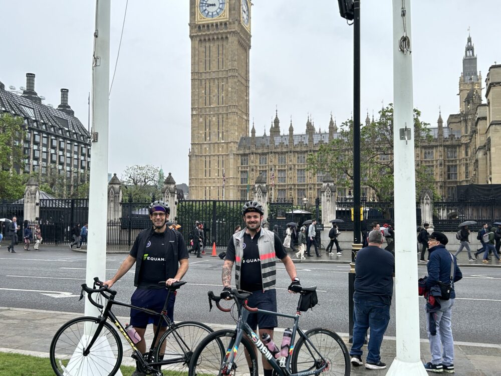 Rich and Lee get ready for their epic ride