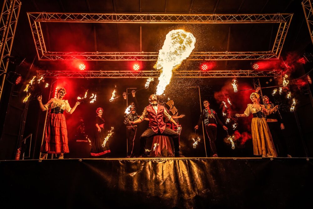 A dazzling Day of the Dead fire theatre show is coming to Wirral for Halloween