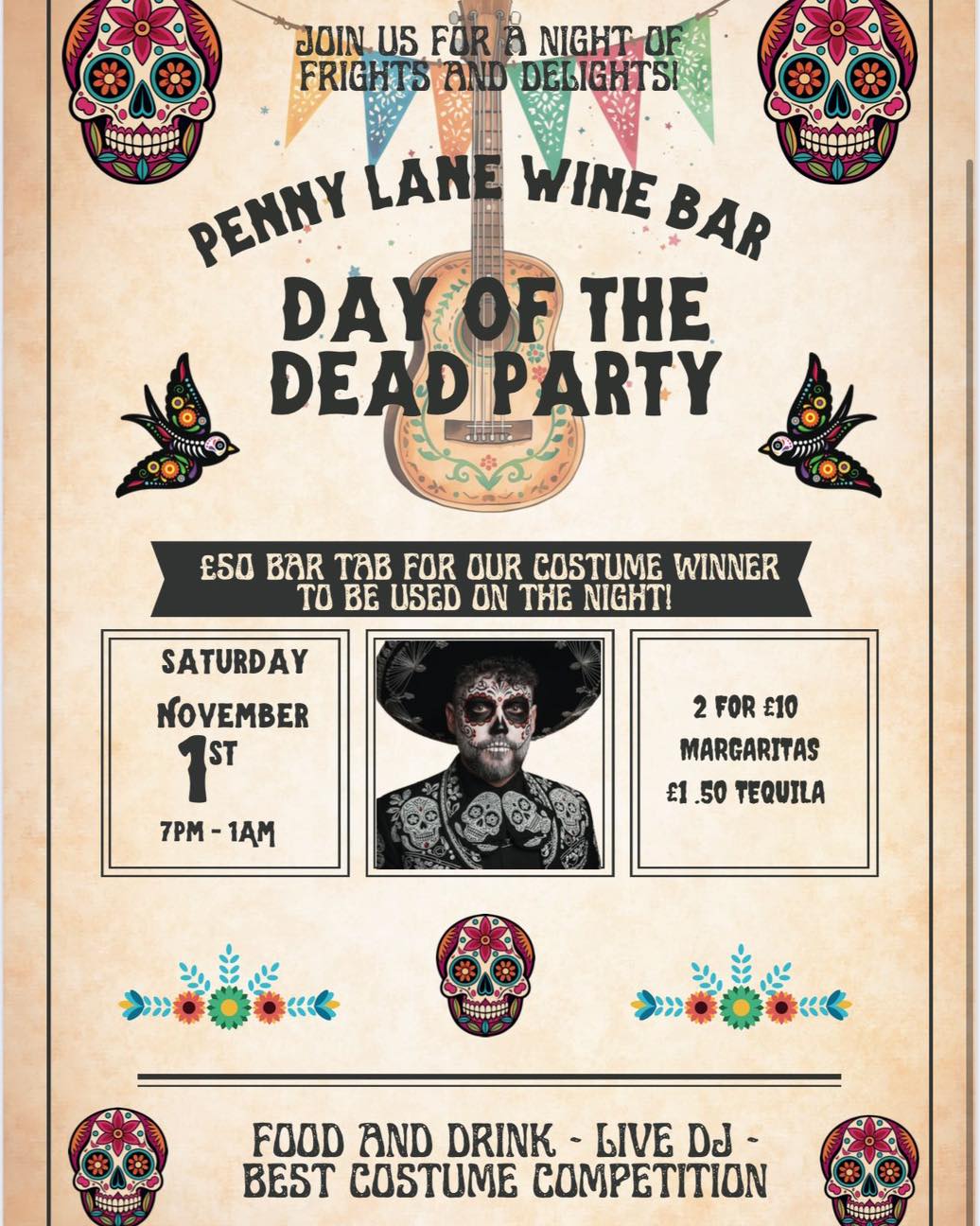 Day of the Dead Party – Penny Lane Wine Bar