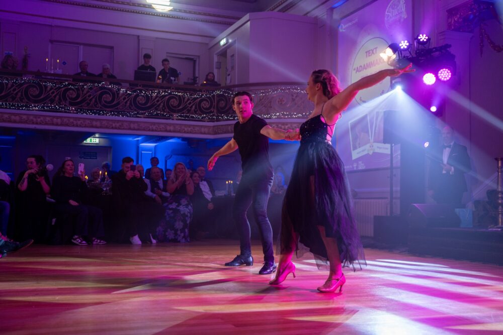 Dancers took part in Strictly 2025 in Southport to raise funds for Queenscourt Hospice. Adam Mackin and Megan Hosker