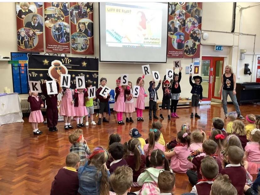 Sheryl taking Kindness Rocks into school