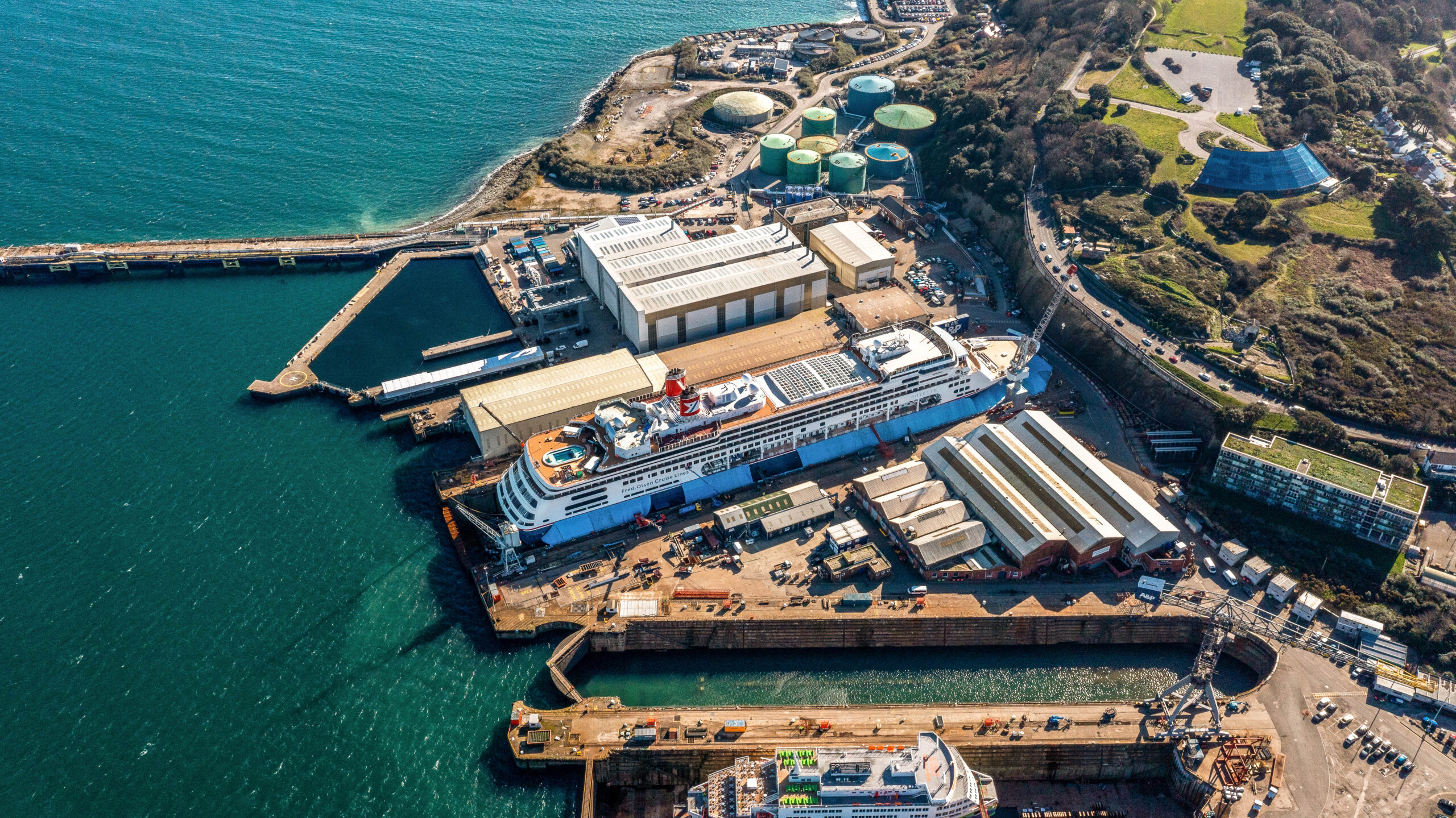 Bolette dry docked at APCL A&P Falmouth
