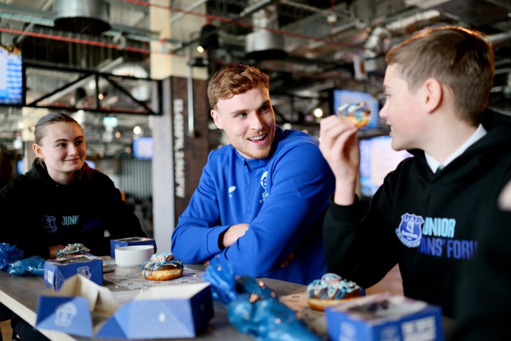 Special edition chocolate Everton doughnuts will be sold against Chelsea to support Blues charity