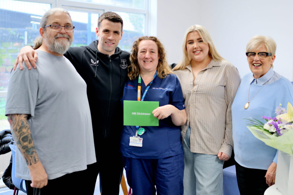 Everton’s Seamus Coleman suprises inspirational Alder Hey nurse for Mother’s Day