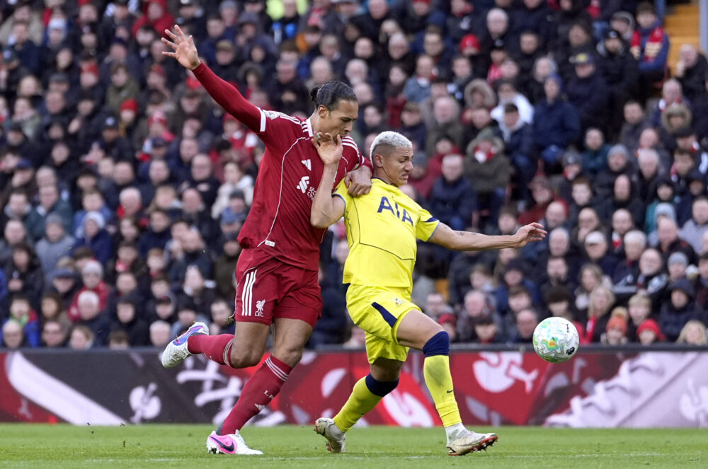 Another late goal conceded as Liverpool draw with Tottenham at Anfield