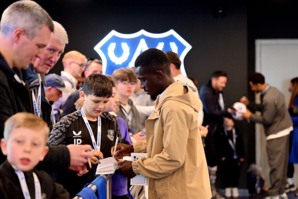 Young Fans meet Everton FC heroes at Hill Dickinson Stadium