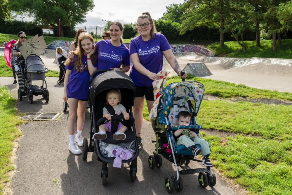 Families join waterfront Pram Push to thank Liverpool Women’s Hospital