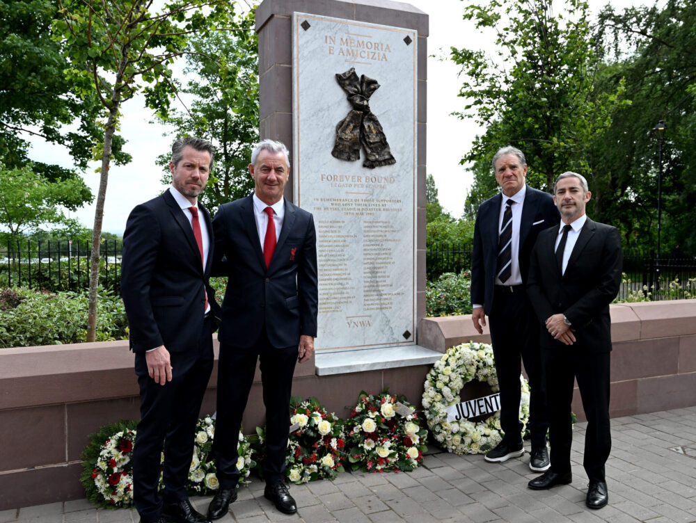 Liverpool FC unveil new memorial marking the anniversary of the Heysel Stadium disaster