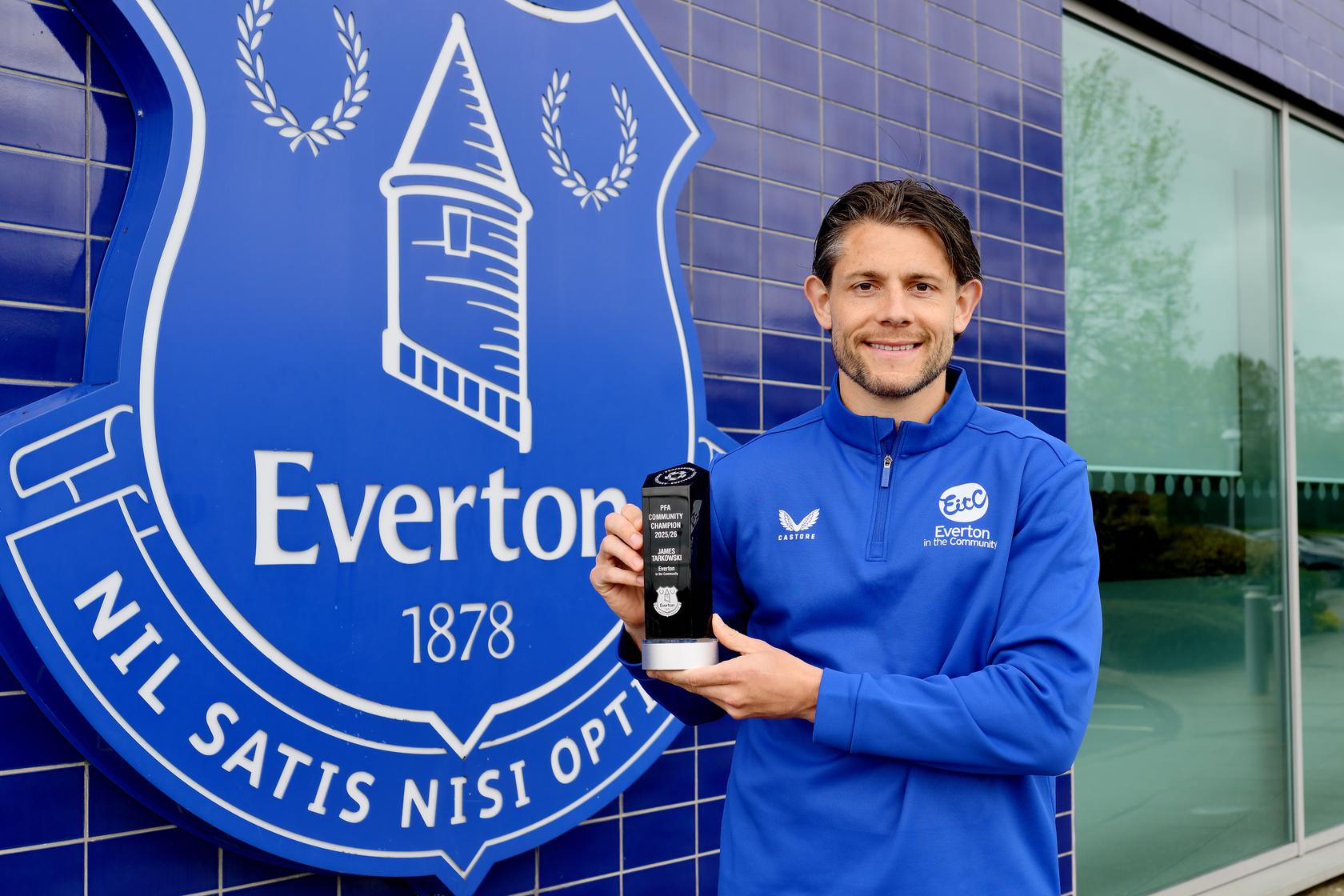 Everton vice-captain James Tarkowski has been honoured for his commitment to Everton in the Community, and has been crowned Everton’s PFA Community Champion for the 2025/26 season. 