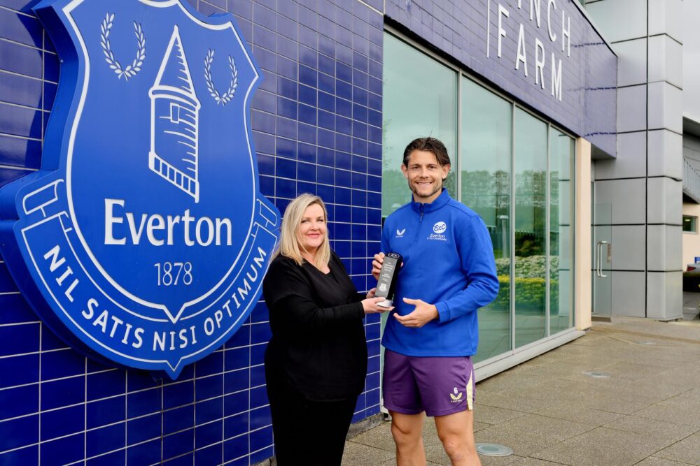 James Tarkowski honoured with prestigious award from Everton in the Community